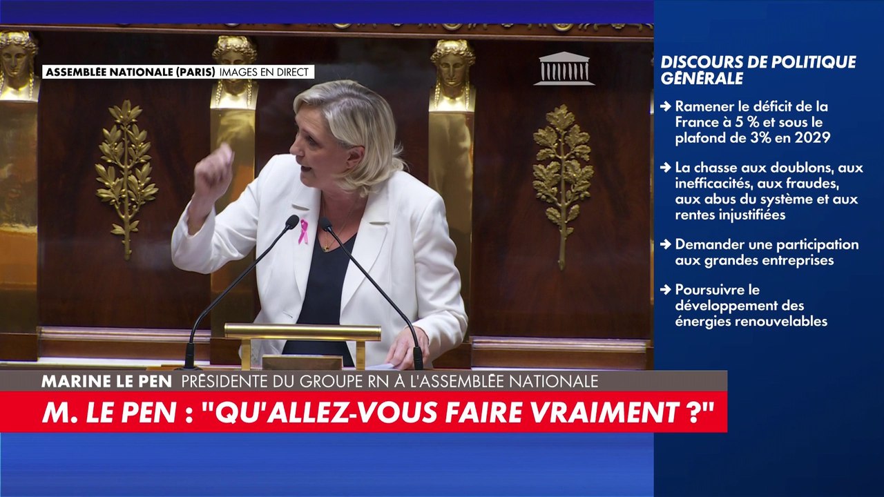 «Nos députés seront des soutiens si vous savez faire preuve de courage» avance Marine Le Pen