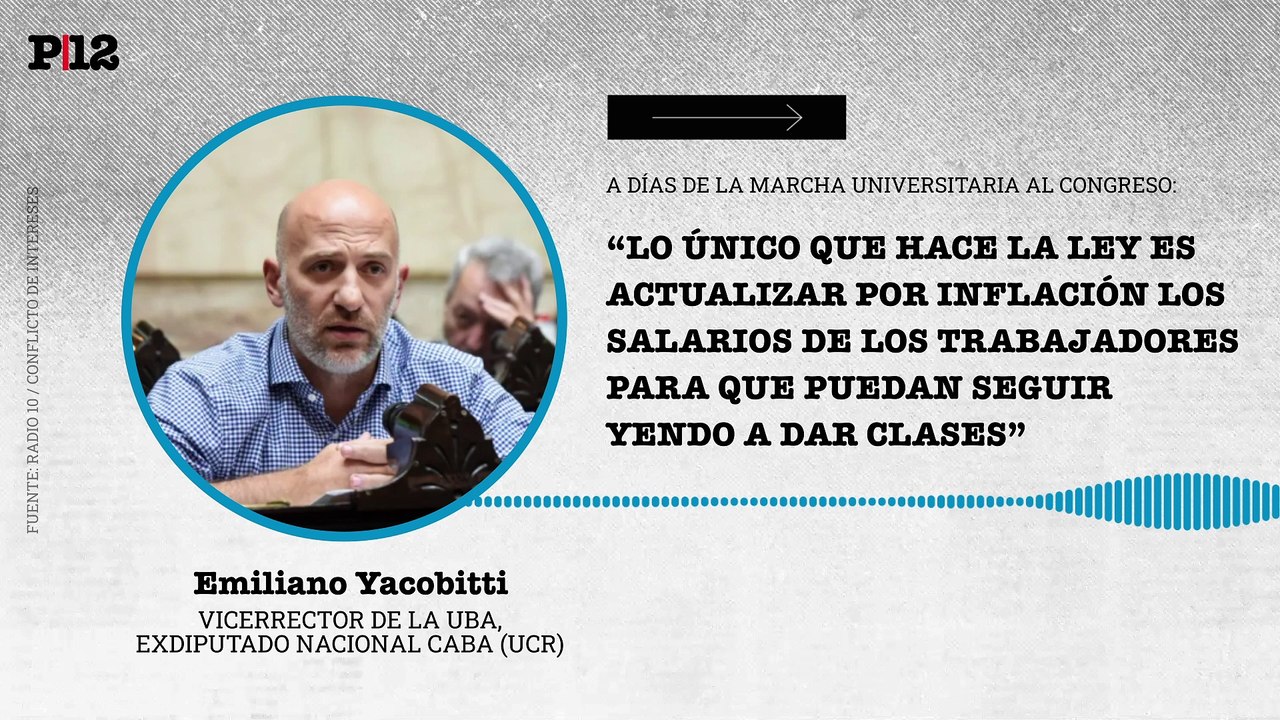 Yacobitti describió los salarios de la UBA y pidió por la Ley de financiamiento universitario: “Lo único que hace es actualizar por inflación los salarios de los trabajadores"