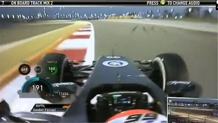 F1 Bahrain 2014 FP2 Adrian Sutil OnBoard