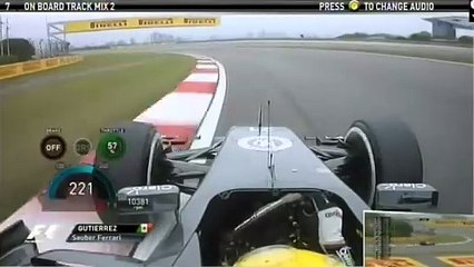 F1 China 2014 FP1 Esteban Guttierez OnBoard