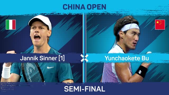 Sinner beats Bu to set up Alcaraz showdown