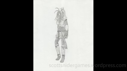 Kunoichi Spy Ninja Pencil Sketch Video #2 (10-01-2024)