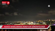 İran'dan İsrail'e füze yağmuru: Kudüs semalarında roketler görüntülendi