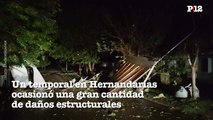 Un temporal en Hernandarias ocasionó una gran cantidad de daños estructurales