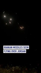 Iranian Missiles Seen Flying Over Jordan