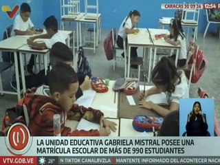 Caracas | Más de 990 estudiantes de la U.E. Gabriela Mistral retornaron a clases