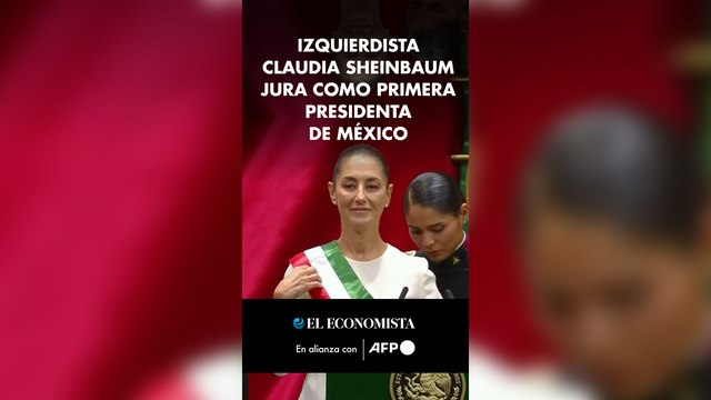 Izquierdista Claudia Sheinbaum jura como primera presidenta de México