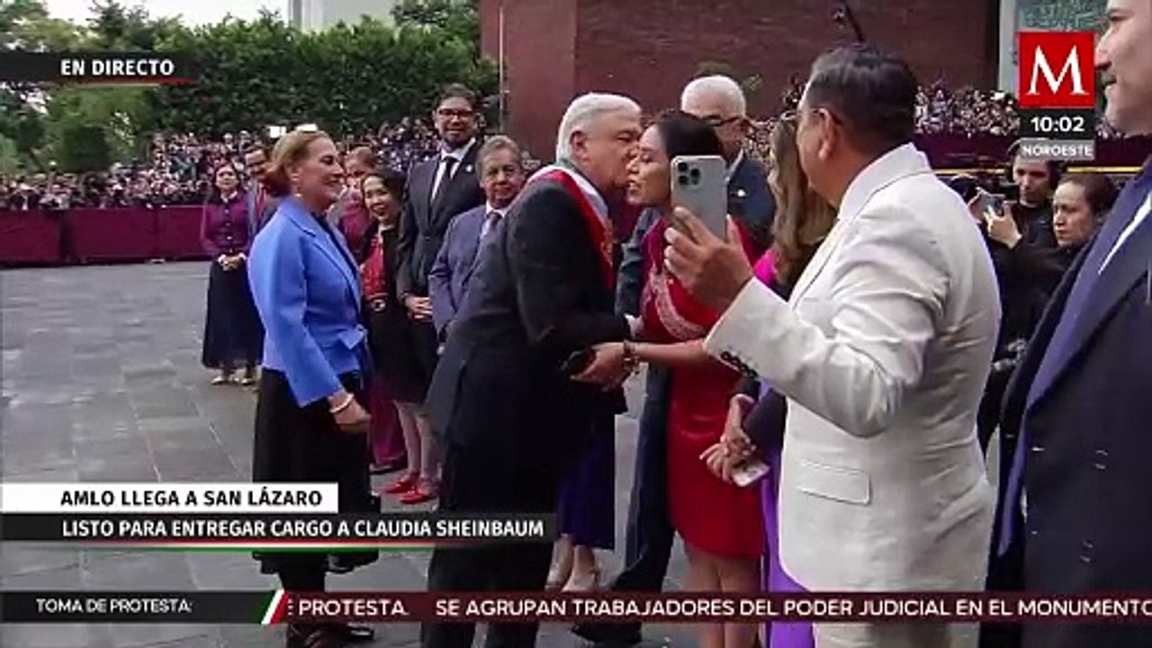 AMLO llega a San Lázaro para entregar cargo a Claudia Sheinbaum