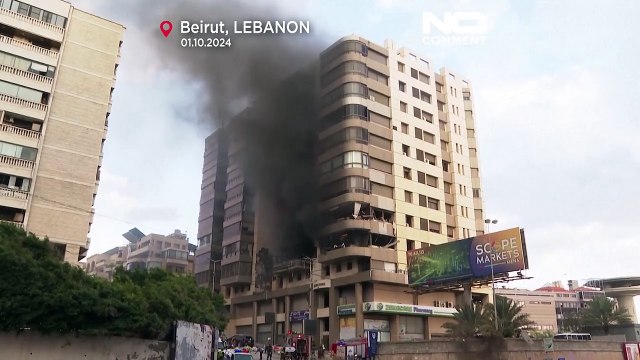 Beirut nel mirino degli attacchi israeliani, palazzo sventrato