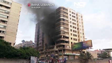Beirut nel mirino degli attacchi israeliani, palazzo sventrato
