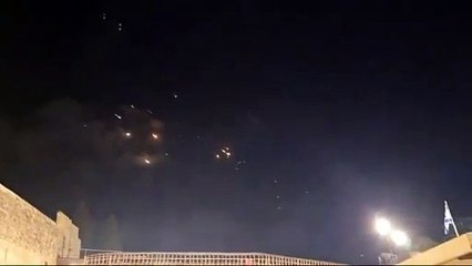Watch as Iranian missiles rain over the Old City in Jerusalem, in this footage from the IDF