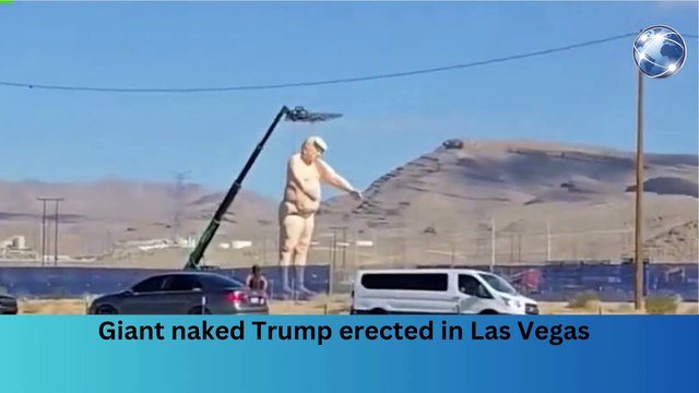 Giant naked Trump erected in Las Vegas’#breakingnews #worldnews #news