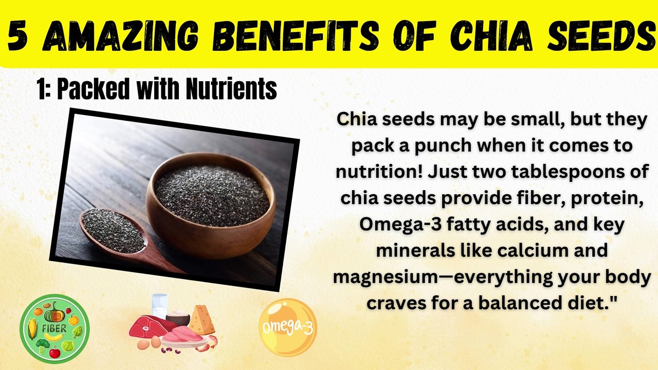 Want to boost your energy, improve digestion, and look younger—all with just one tiny superfood Stick around, because in the next three minutes, I’m revealing 5 amazing benefits of chia seeds that
