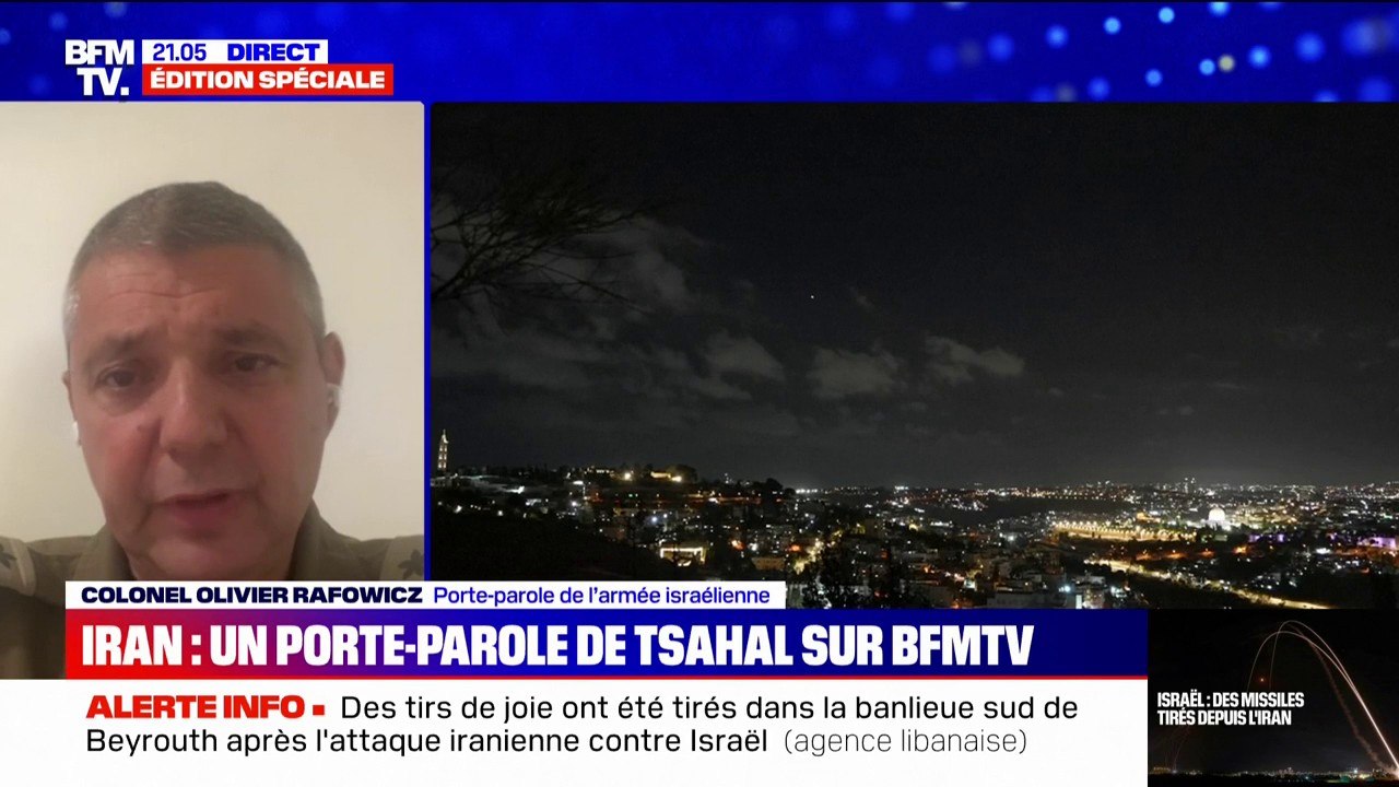 Missiles iraniens tirés sur Israël: "L'État d'Israël va réagir", affirme le porte-parole de Tsahal, Olivier Rafowicz