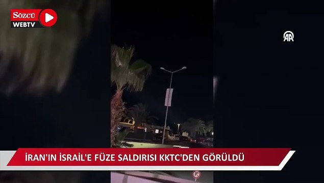 İran'ın İsrail'e füze saldırısı KKTC'den görüldü