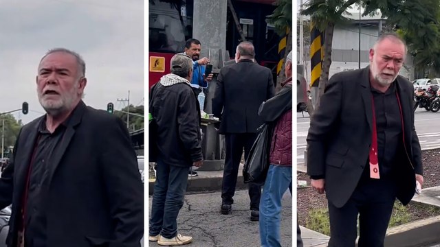 Jesús Ochoa se enfrenta a manifestante al llamarlo 'traidor' tras nombramiento de Claudia Sheinbaum