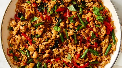 One-Skillet Creamy Thai Basil Chicken Is A Weeknight Winner