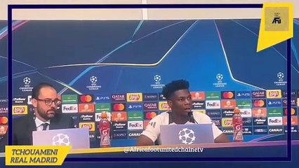 #LDCUEFA  #LOSC  #REALMADRID ⚪ Aurélien Tchouaméni : "Est-ce que Mbappé jouera demain ? Il a voyagé avec nous et il va bien. Je n'en ai aucune idée mais il faut attendre de voir s'il est prêt à 100%."