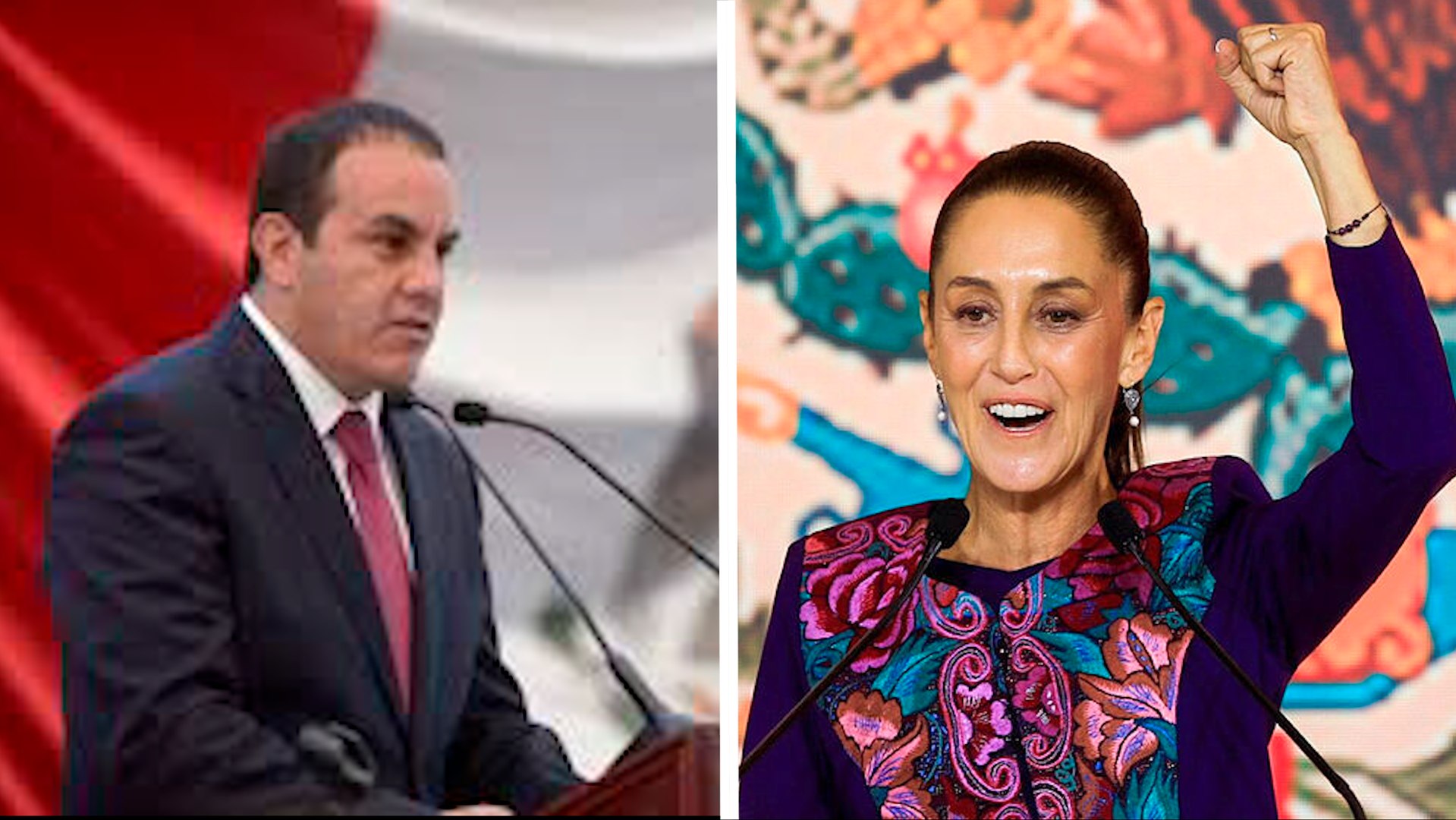 Cuauhtmoc Blanco sorprende a Claudia Sheinbaum al pedirle una 'selfie' tras rendir protesta como la primera Presidenta de Mxico