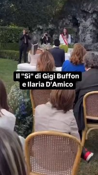 Gigi buffon e Ilaria D'Amico sposi