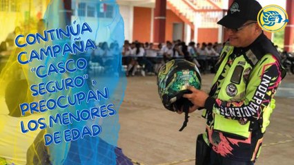 Continúa campaña "Casco Seguro" en Acayucan, preocupan los menores de edad