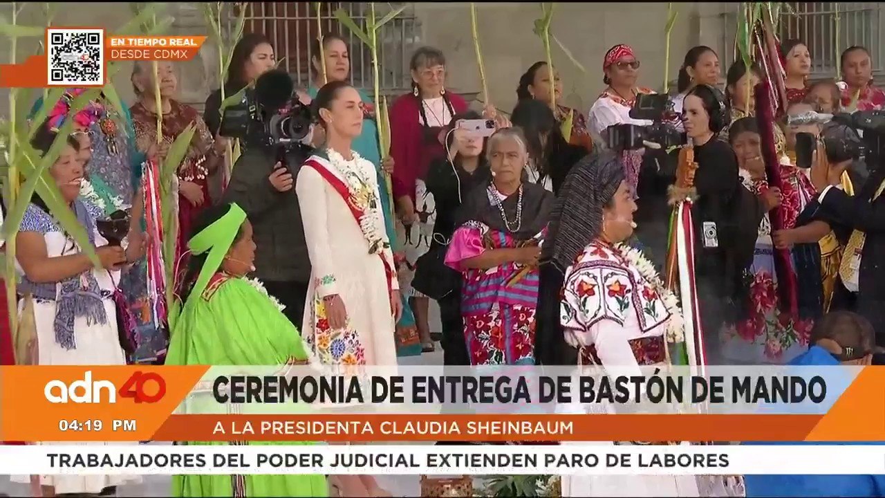 Así se realiza la ceremonia de entrega de bastón de mando a la presidenta Claudia Sheinbaum
