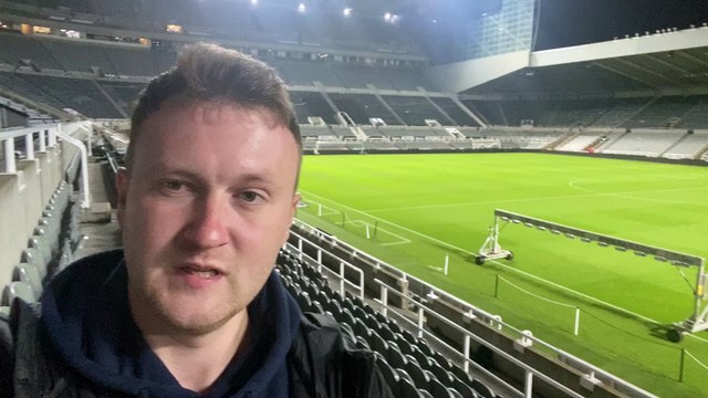 Newcastle United 1-0 AFC Wimbledon - Jordan Cronin reacts