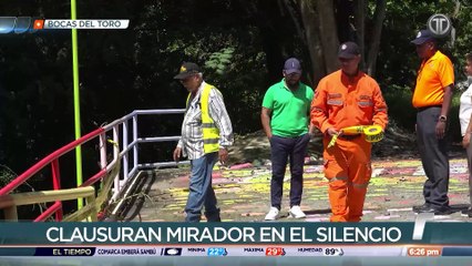 Clausuran mirador en Changuinola  tras colapso de parte de la estructura