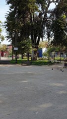 Plaza Yungay in Santiago, Chile 