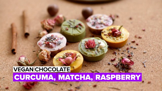 DIY Vegan colourful chocolate