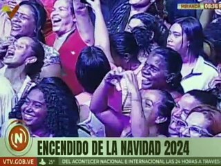 Mirandinos disfrutan de concierto en el encendido de la Navidad 2024