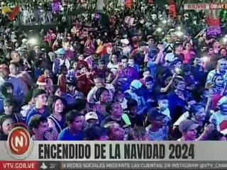 Familias del estado Bolívar disfrutan de concierto en el encendido de la Navidad 2024