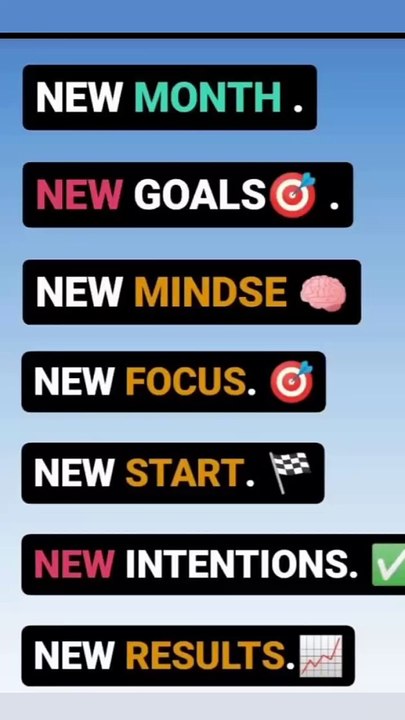New month mindset