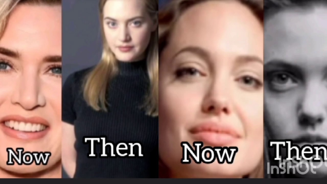 Young and Old age comprison of film actresses from Then and Now