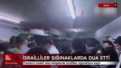 İran İsrail'i vurdu! İsrailliler sığınaklara kaçıp dua etti