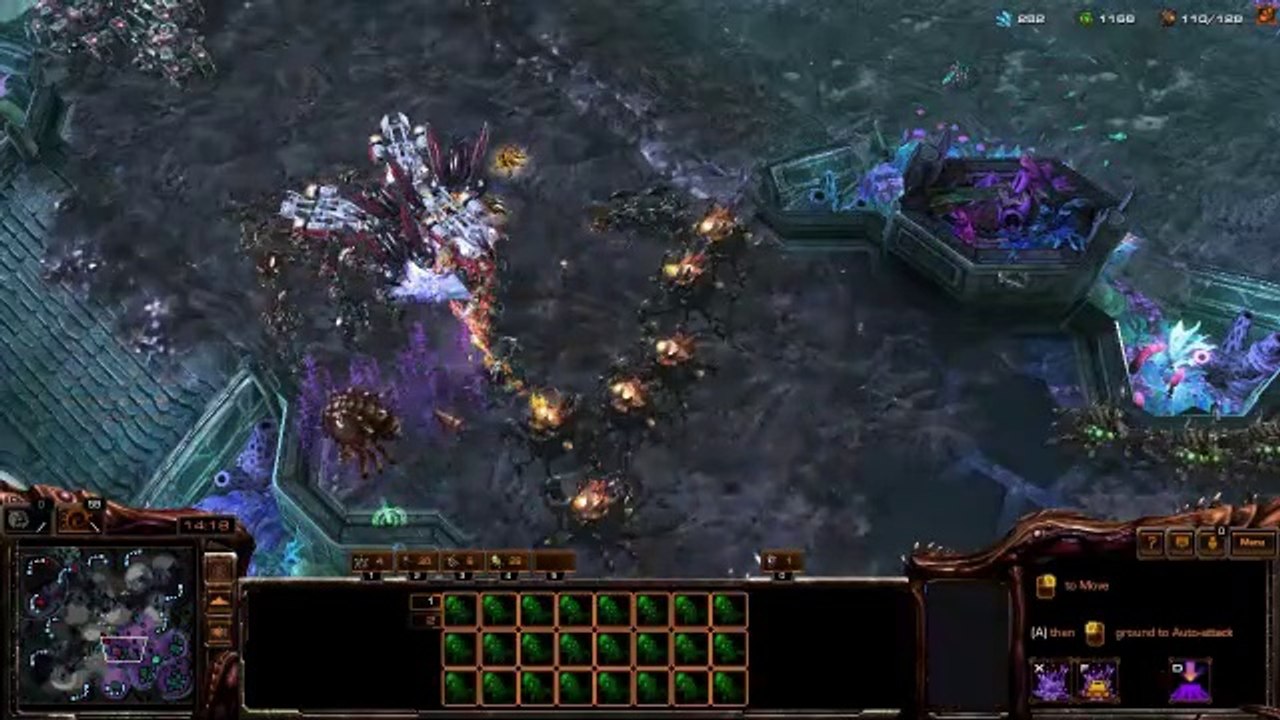 [StarCraft 2] No.0279--Great-Level ZERG v.s Harder A.I, LOSS [2 Base ...
