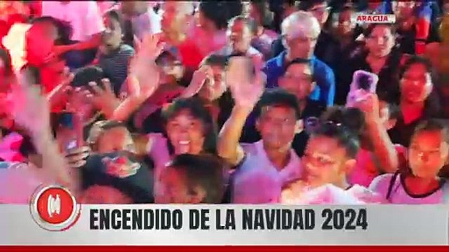 Aragüeños dan la bienvenida a la Navidad en familia con gran encendido de luces