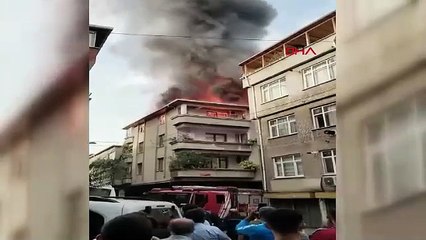 İstanbul - Esenler'de 4 katlı binada yangın-1