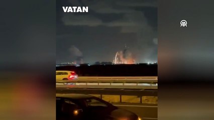 İran'dan İsrail'e atılan füzelerin bir kısmı Tel Nof Hava Üssü yakınlarına düştü