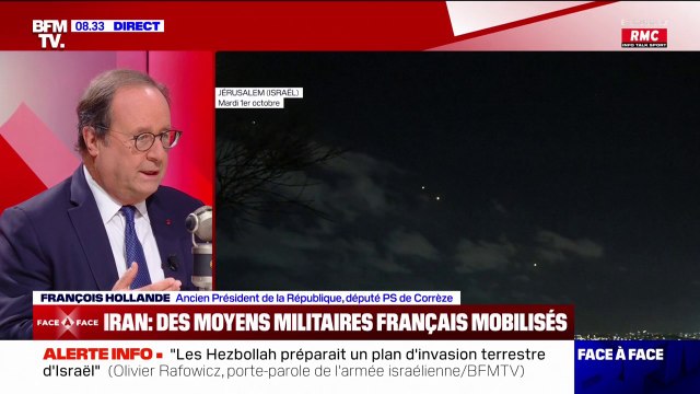 Tirs de missiles iraniens: pour François Hollande il est légitime de défendre Israël face à cette attaque