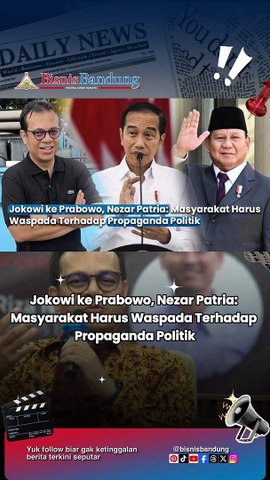 Jokowi ke Prabowo, Nezar Patria: Masyarakat Harus Waspada Terhadap Propaganda Politik