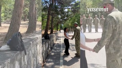 Askerin evlilik teklifi işte böyle olur! "Dur, dinle, Burcu yenge..."