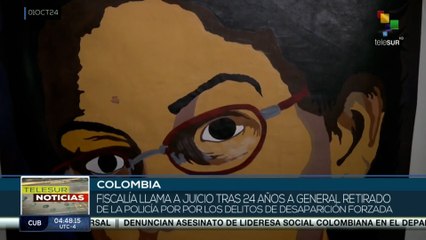 En Colombia fiscalía llama a juicio tras 24 años a general retirado de la policía