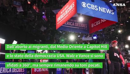 Usa2024, tra Walz e Vance un duello civile su tutto