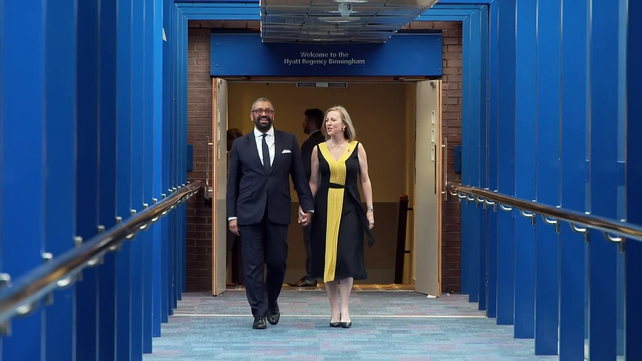 James Cleverly arrives at the Conservative Party Conference