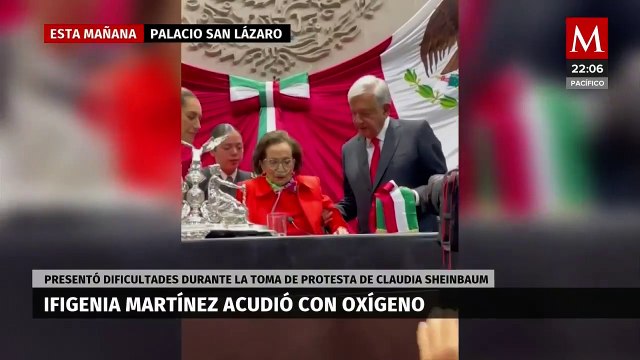 La salud de Ifigenia Martínez marca la Toma de Protesta de Claudia Sheinbaum