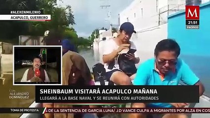 Claudia Sheinbaum se compromete a apoyar a Acapulco tras el huracán John