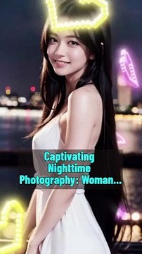 Captivating Nighttime Photography Woman in W