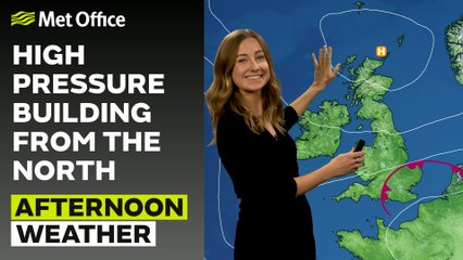 Met Office Afternoon Weather Forecast 02/10/24 - Dry in the north, cloudy in the south