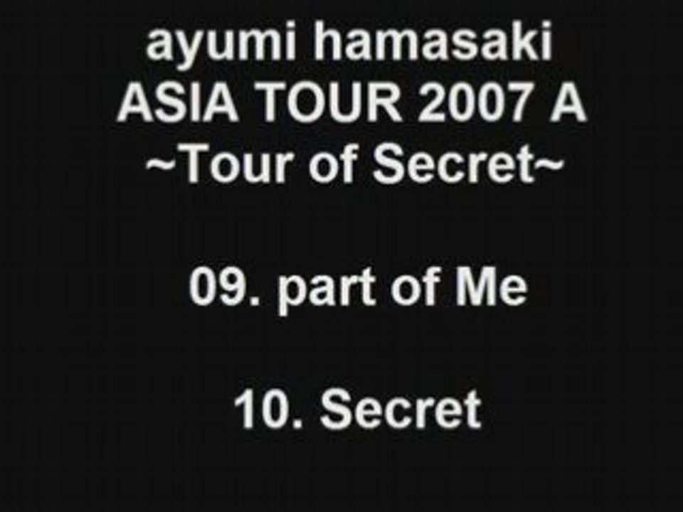 Part of me and Secret